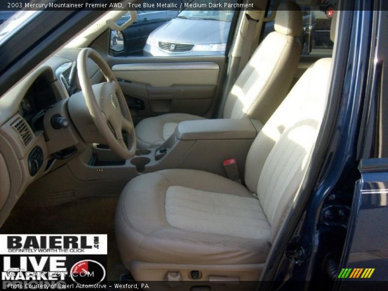 True Blue Metallic / Medium Dark Parchment 2003 Mercury Mountaineer Premier AWD
