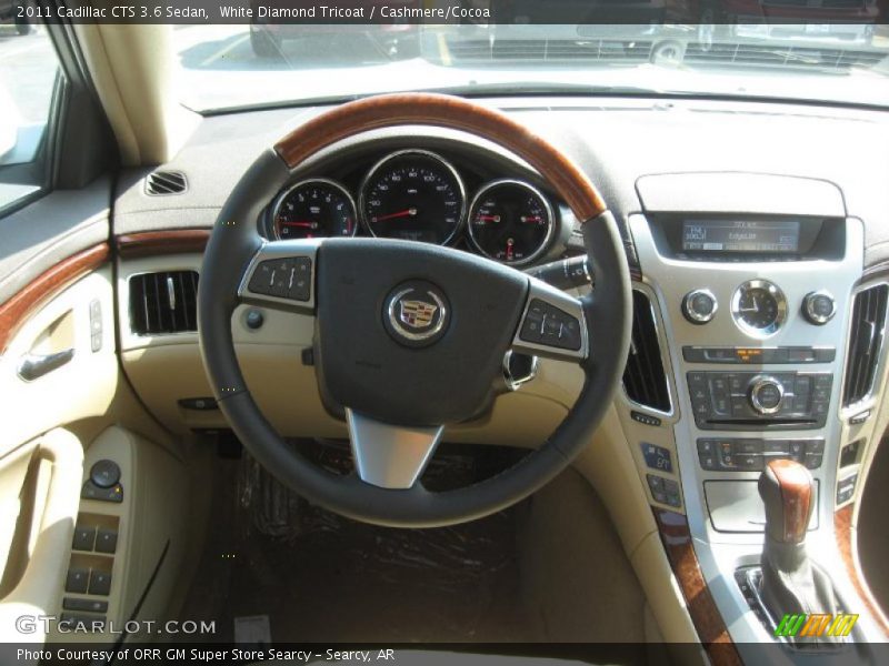 White Diamond Tricoat / Cashmere/Cocoa 2011 Cadillac CTS 3.6 Sedan