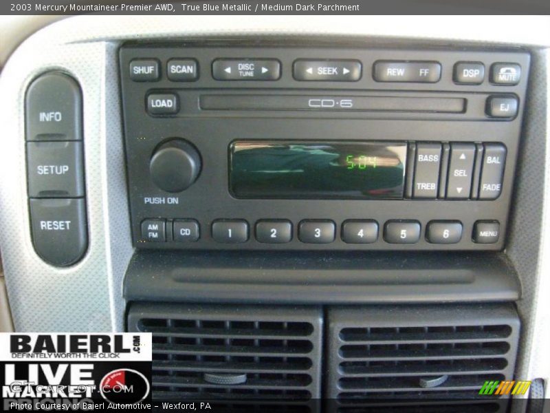 True Blue Metallic / Medium Dark Parchment 2003 Mercury Mountaineer Premier AWD