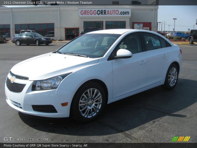 Summit White / Medium Titanium 2011 Chevrolet Cruze ECO