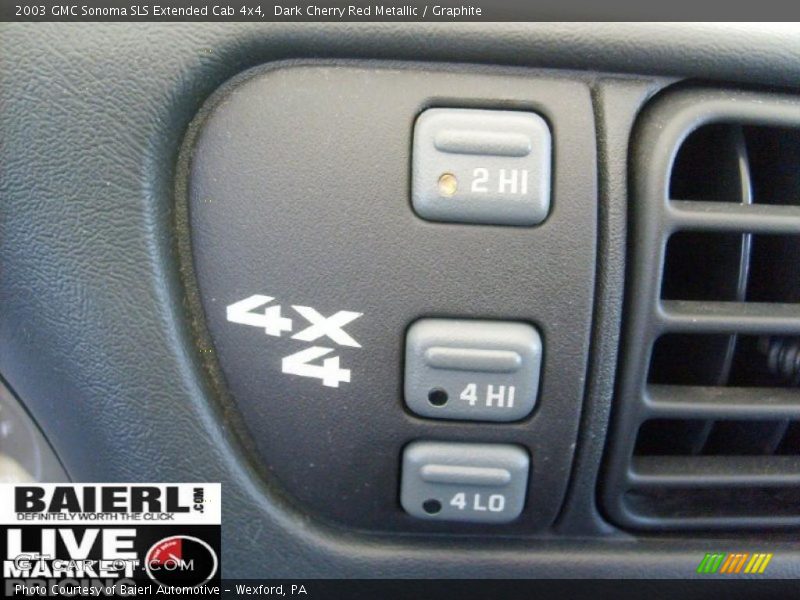 Dark Cherry Red Metallic / Graphite 2003 GMC Sonoma SLS Extended Cab 4x4