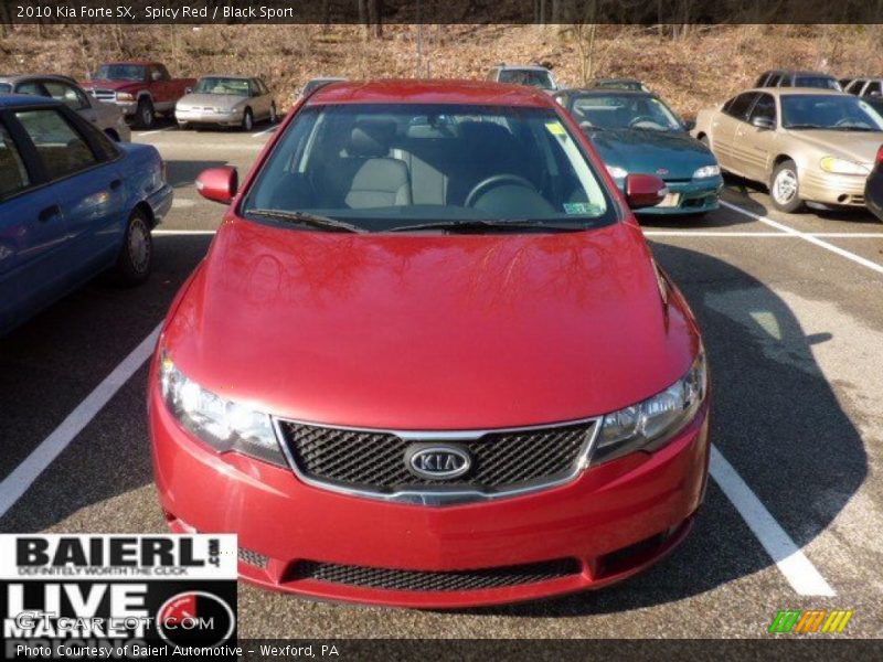 Spicy Red / Black Sport 2010 Kia Forte SX
