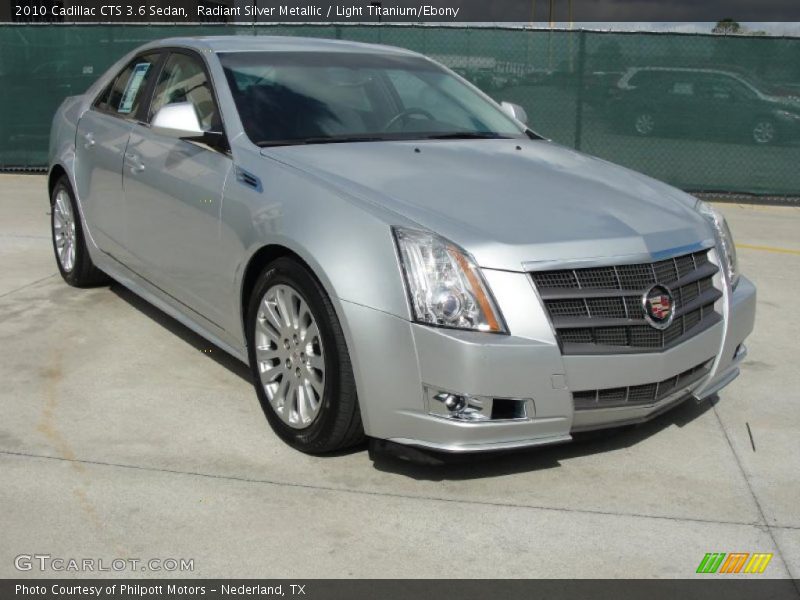 Radiant Silver Metallic / Light Titanium/Ebony 2010 Cadillac CTS 3.6 Sedan