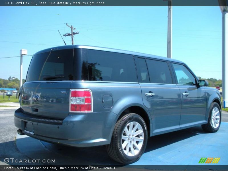 Steel Blue Metallic / Medium Light Stone 2010 Ford Flex SEL