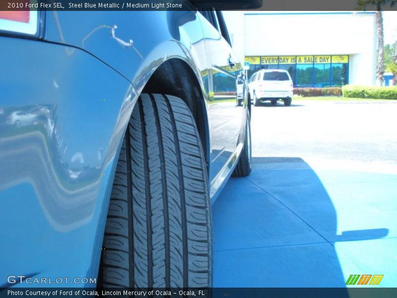 Steel Blue Metallic / Medium Light Stone 2010 Ford Flex SEL