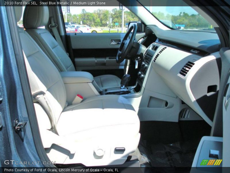 Steel Blue Metallic / Medium Light Stone 2010 Ford Flex SEL