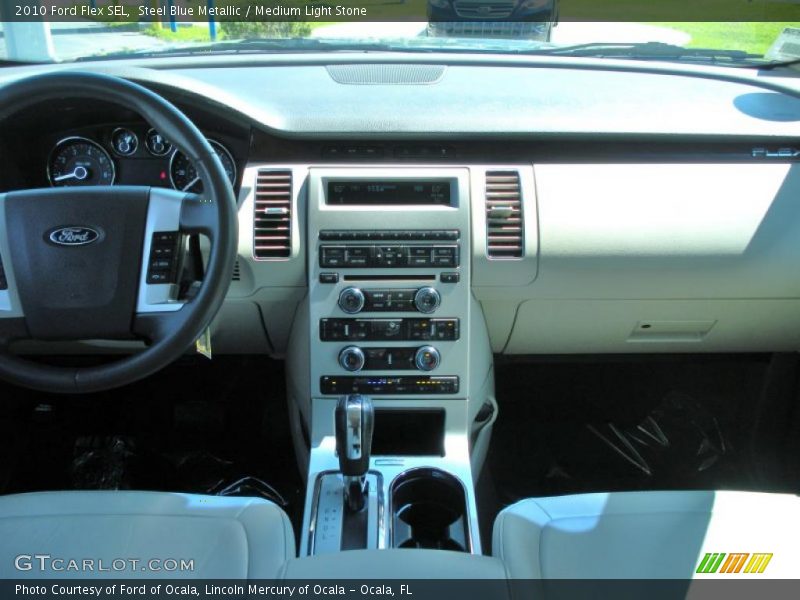 Steel Blue Metallic / Medium Light Stone 2010 Ford Flex SEL