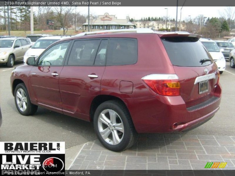 Salsa Red Pearl / Sand Beige 2010 Toyota Highlander Limited 4WD