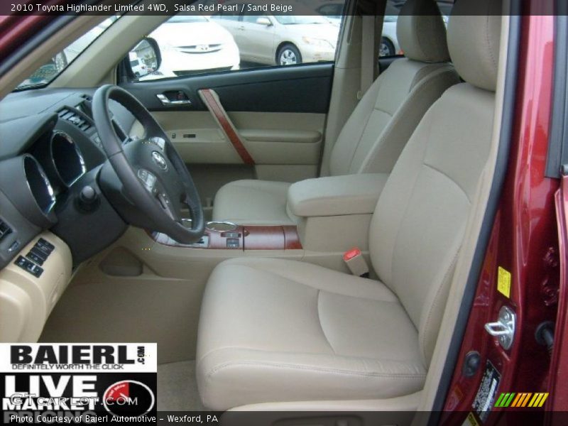 Salsa Red Pearl / Sand Beige 2010 Toyota Highlander Limited 4WD