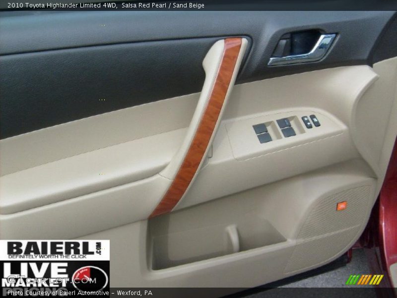 Salsa Red Pearl / Sand Beige 2010 Toyota Highlander Limited 4WD