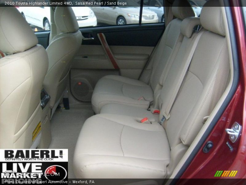Salsa Red Pearl / Sand Beige 2010 Toyota Highlander Limited 4WD