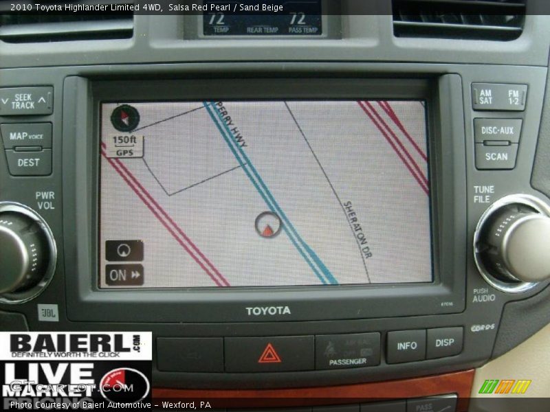 Salsa Red Pearl / Sand Beige 2010 Toyota Highlander Limited 4WD