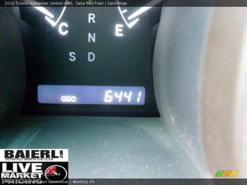 Salsa Red Pearl / Sand Beige 2010 Toyota Highlander Limited 4WD