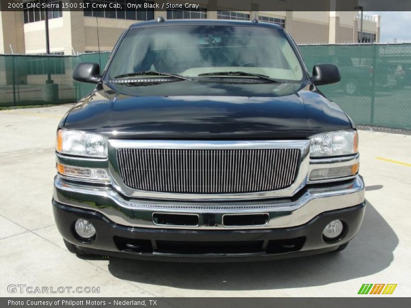 Onyx Black / Stone Gray 2005 GMC Sierra 1500 SLT Crew Cab
