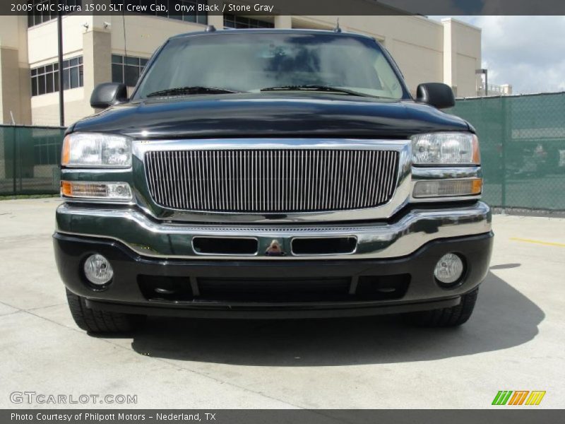 Onyx Black / Stone Gray 2005 GMC Sierra 1500 SLT Crew Cab