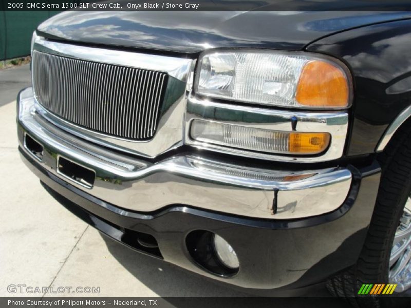 Onyx Black / Stone Gray 2005 GMC Sierra 1500 SLT Crew Cab