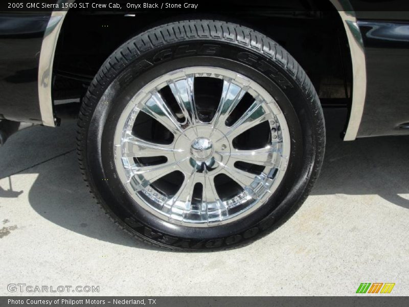 Onyx Black / Stone Gray 2005 GMC Sierra 1500 SLT Crew Cab