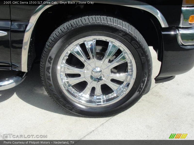 Onyx Black / Stone Gray 2005 GMC Sierra 1500 SLT Crew Cab