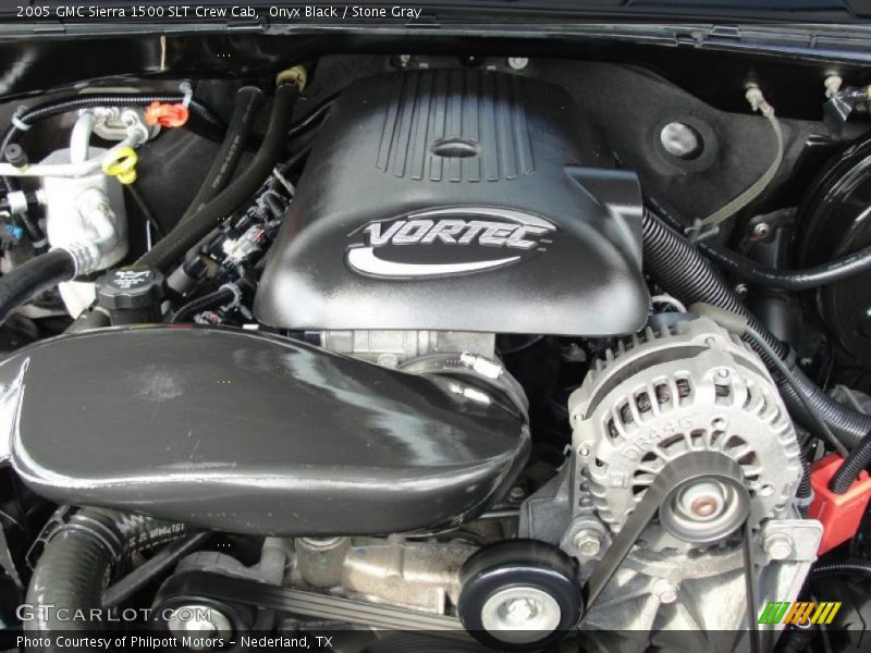 Onyx Black / Stone Gray 2005 GMC Sierra 1500 SLT Crew Cab