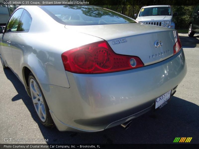 Brilliant Silver Metallic / Graphite 2005 Infiniti G 35 Coupe