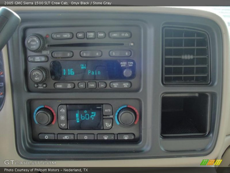 Onyx Black / Stone Gray 2005 GMC Sierra 1500 SLT Crew Cab