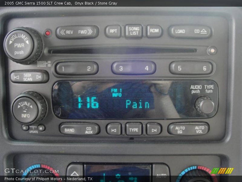 Onyx Black / Stone Gray 2005 GMC Sierra 1500 SLT Crew Cab