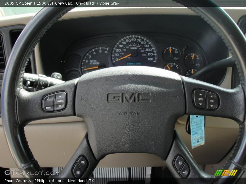 Onyx Black / Stone Gray 2005 GMC Sierra 1500 SLT Crew Cab