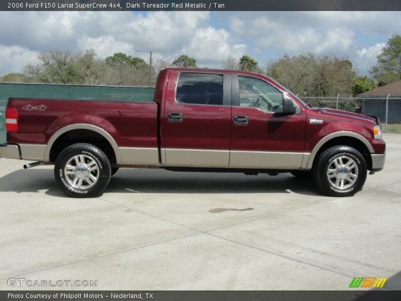 Dark Toreador Red Metallic / Tan 2006 Ford F150 Lariat SuperCrew 4x4