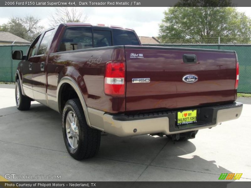 Dark Toreador Red Metallic / Tan 2006 Ford F150 Lariat SuperCrew 4x4