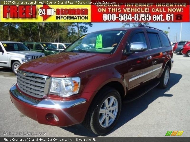 Cognac Crystal Pearl / Dark Khaki/Light Graystone 2007 Chrysler Aspen Limited