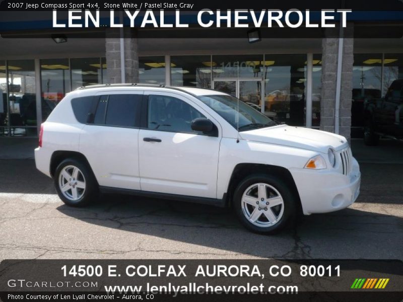Stone White / Pastel Slate Gray 2007 Jeep Compass Sport 4x4