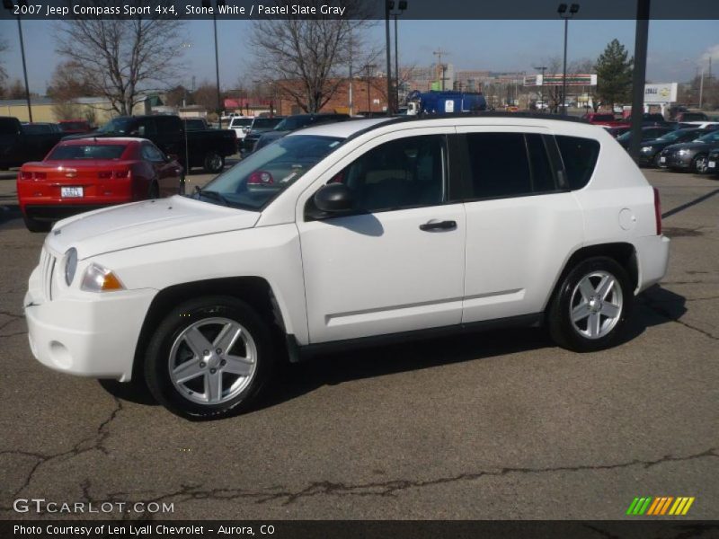 Stone White / Pastel Slate Gray 2007 Jeep Compass Sport 4x4