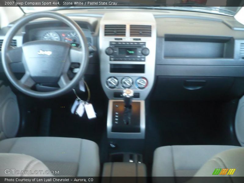 Stone White / Pastel Slate Gray 2007 Jeep Compass Sport 4x4