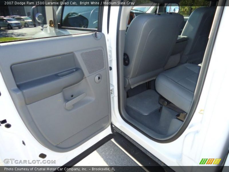 Bright White / Medium Slate Gray 2007 Dodge Ram 1500 Laramie Quad Cab