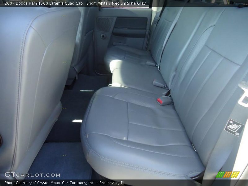 Bright White / Medium Slate Gray 2007 Dodge Ram 1500 Laramie Quad Cab