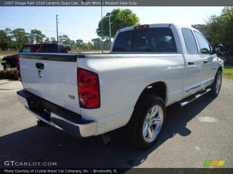 Bright White / Medium Slate Gray 2007 Dodge Ram 1500 Laramie Quad Cab
