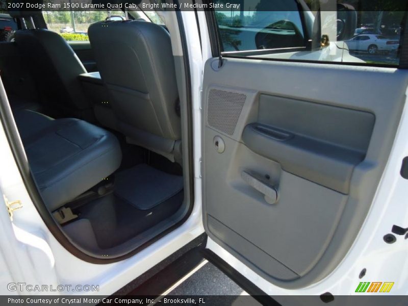 Bright White / Medium Slate Gray 2007 Dodge Ram 1500 Laramie Quad Cab