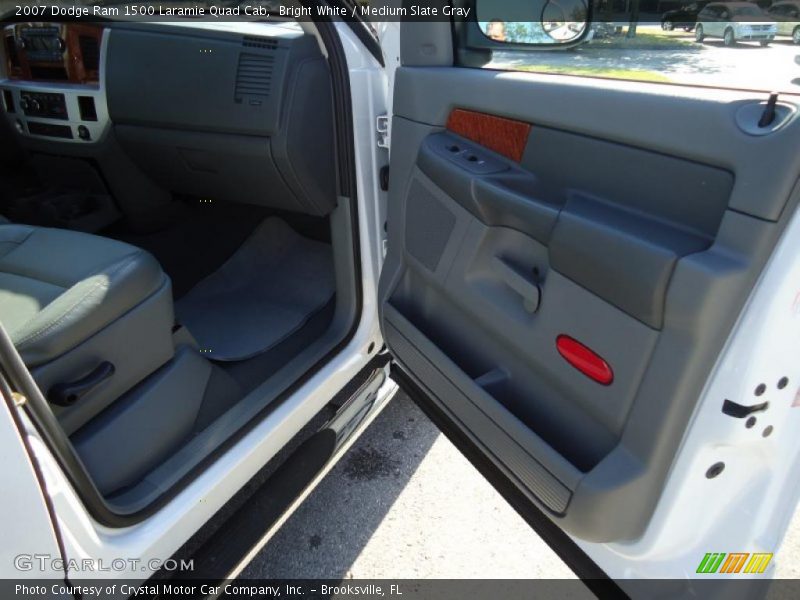 Bright White / Medium Slate Gray 2007 Dodge Ram 1500 Laramie Quad Cab