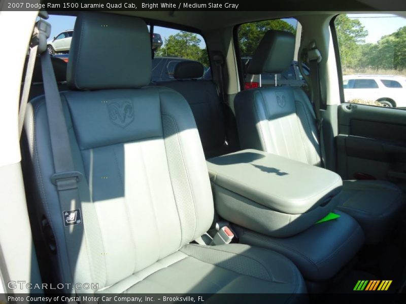 Bright White / Medium Slate Gray 2007 Dodge Ram 1500 Laramie Quad Cab