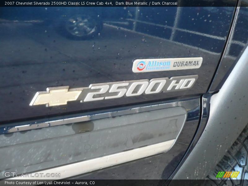 Dark Blue Metallic / Dark Charcoal 2007 Chevrolet Silverado 2500HD Classic LS Crew Cab 4x4