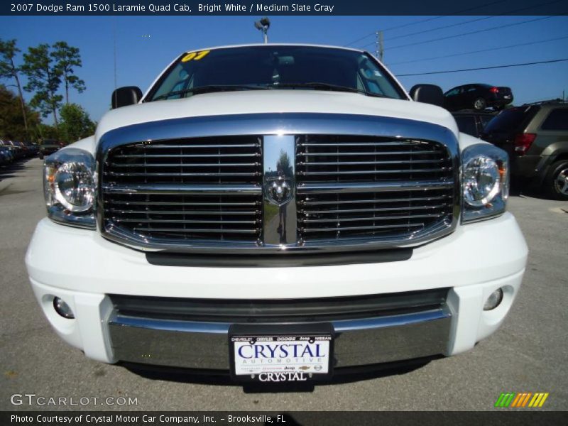 Bright White / Medium Slate Gray 2007 Dodge Ram 1500 Laramie Quad Cab