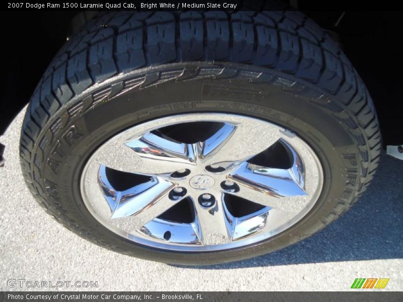 Bright White / Medium Slate Gray 2007 Dodge Ram 1500 Laramie Quad Cab