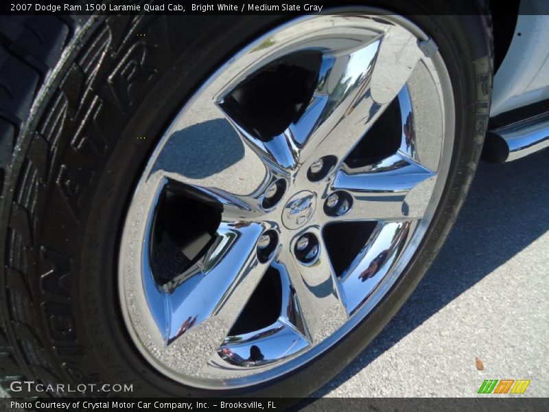 Bright White / Medium Slate Gray 2007 Dodge Ram 1500 Laramie Quad Cab