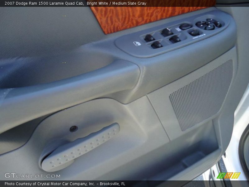 Bright White / Medium Slate Gray 2007 Dodge Ram 1500 Laramie Quad Cab