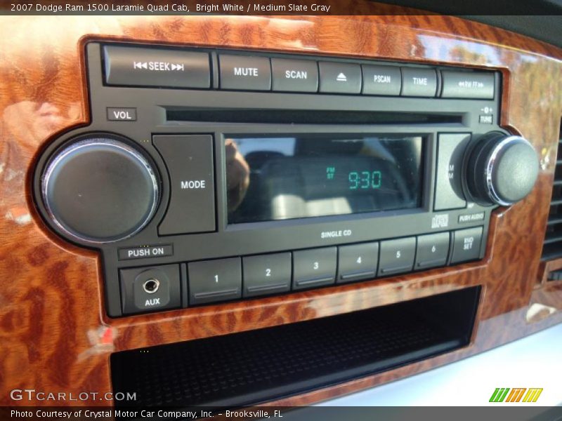 Bright White / Medium Slate Gray 2007 Dodge Ram 1500 Laramie Quad Cab