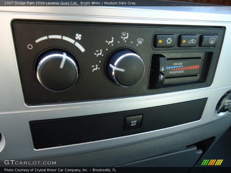 Bright White / Medium Slate Gray 2007 Dodge Ram 1500 Laramie Quad Cab