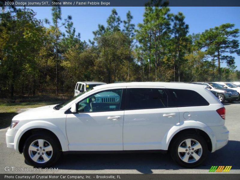 Stone White / Pastel Pebble Beige 2009 Dodge Journey SXT