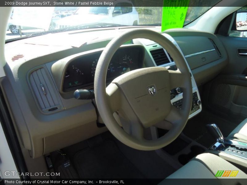 Stone White / Pastel Pebble Beige 2009 Dodge Journey SXT