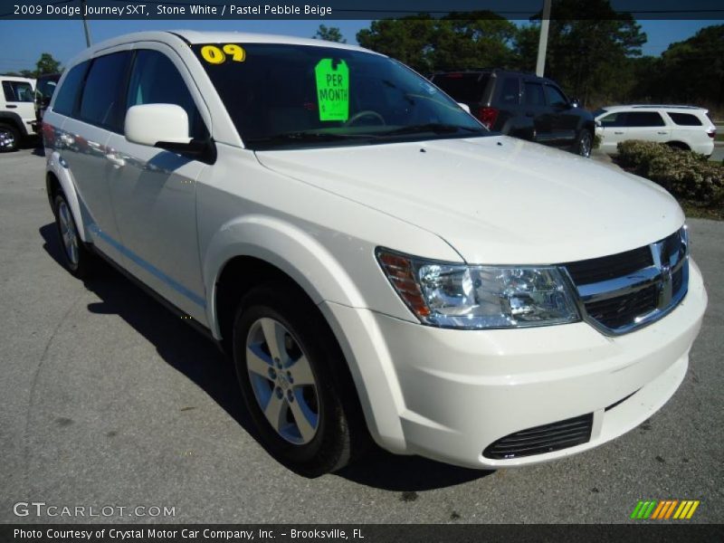 Stone White / Pastel Pebble Beige 2009 Dodge Journey SXT
