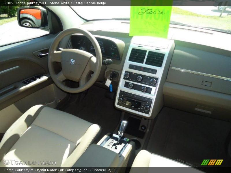 Stone White / Pastel Pebble Beige 2009 Dodge Journey SXT
